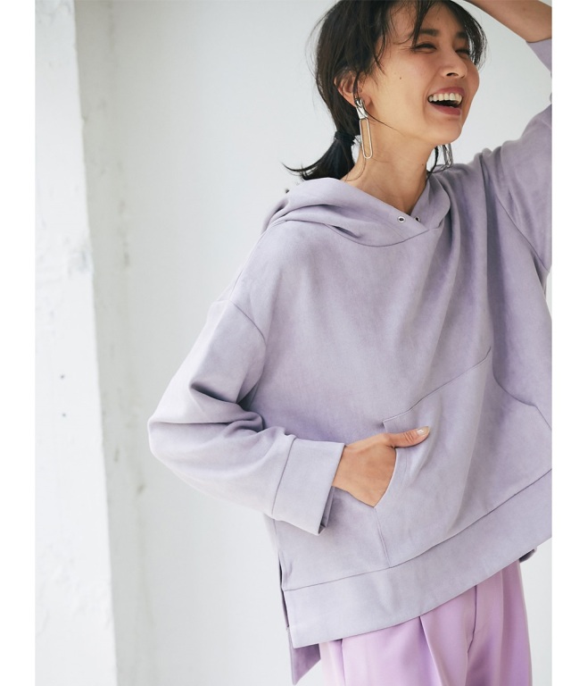 ストレッチスウェードパーカー