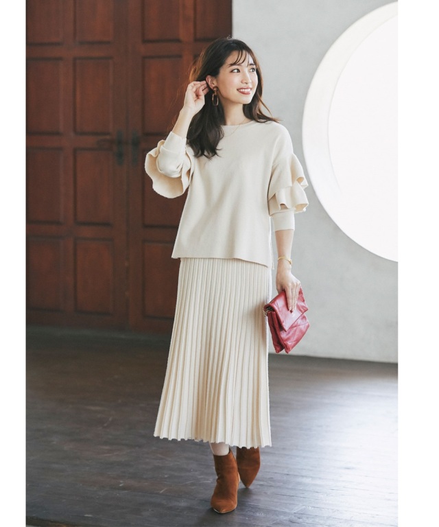 マシェリコラボ 袖フリルプルオーバー