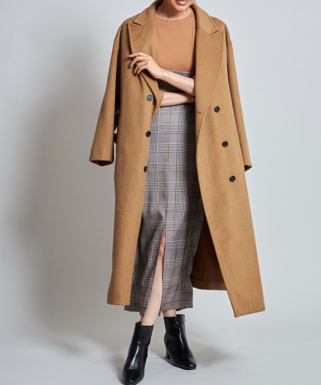 ウールメルトンピークドダブルコート ウールメルトンピークドダブルコート