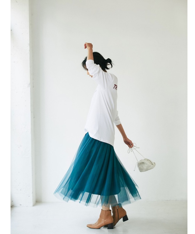アナちゃん専用 BLUE LABEL チェック柄チュールフレアスカート si_chaaaanさんコラボ】チェックチュールスカート