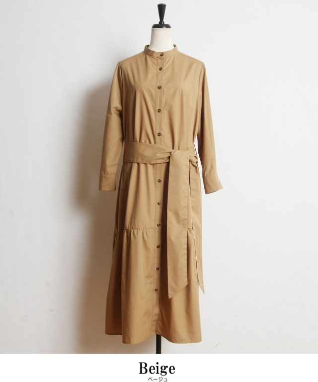 前後差裾フレアシャツワンピース《scent of spring》