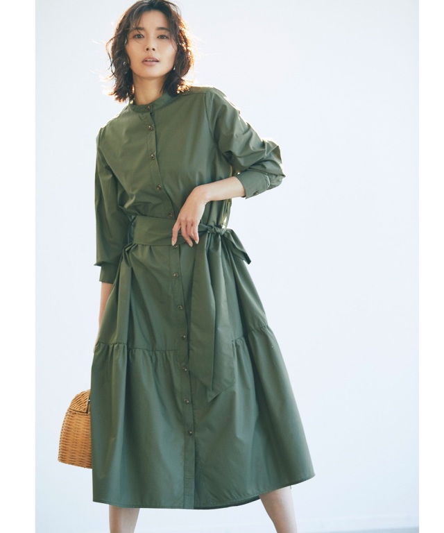 前後差裾フレアシャツワンピース Scent Of Spring 前後差裾フレアシャツワンピース Scent Of Spring