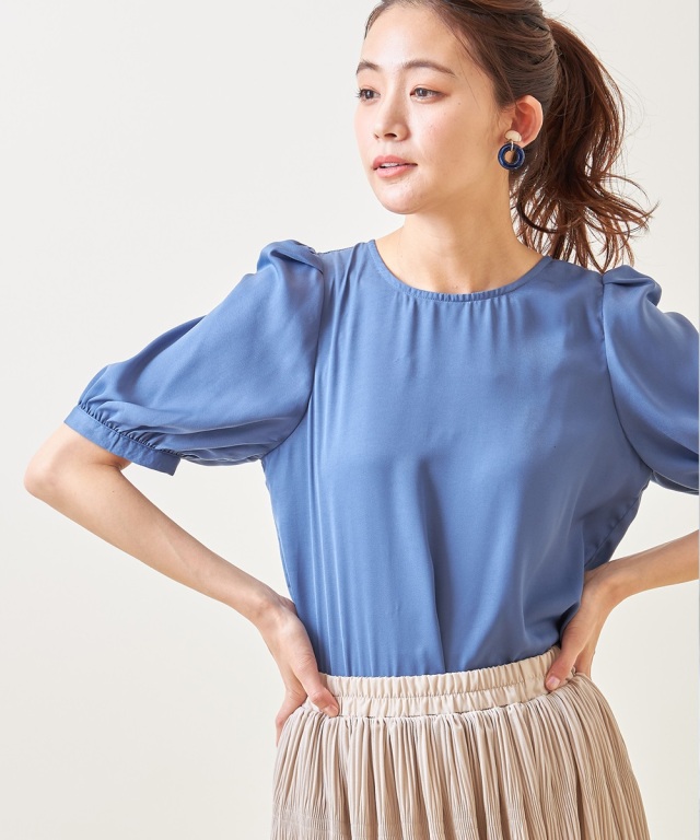 タオバオ限定　Bonjour diary Butterfly blouse 체크앤도트