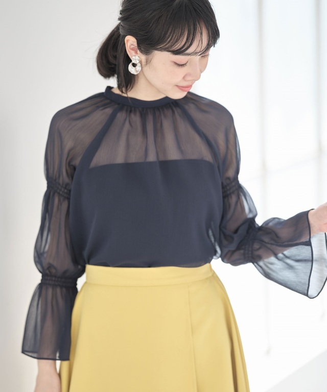 8月13日午前0:00 オフィシャルサイト限定再販！【@skinholictokyoセレクト】前後2WAYシアー楊柳ブラウス