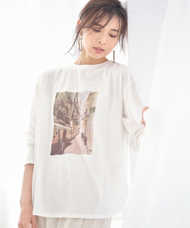 Naptime フォトプリントBIG Tシャツ (ベージュ) naptimeフォトプリントBIG TシャツBEIGE(SIZE:F)新品未使用