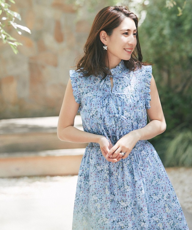 高田麻紀子さんコラボ】コットンフラワーワンピース