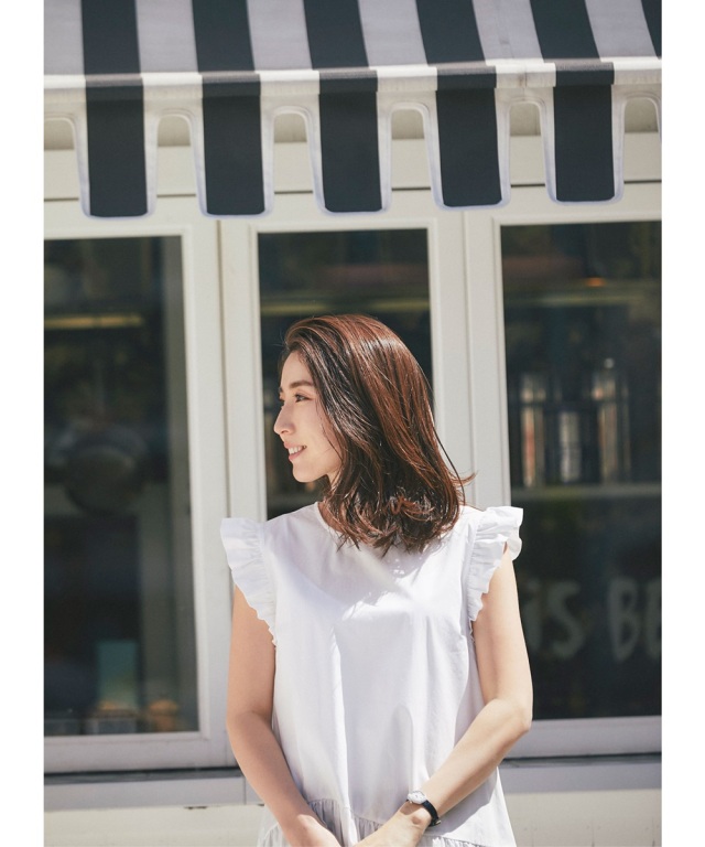 高田麻紀子さんコラボ】ラウンドギャザーシャツワンピース