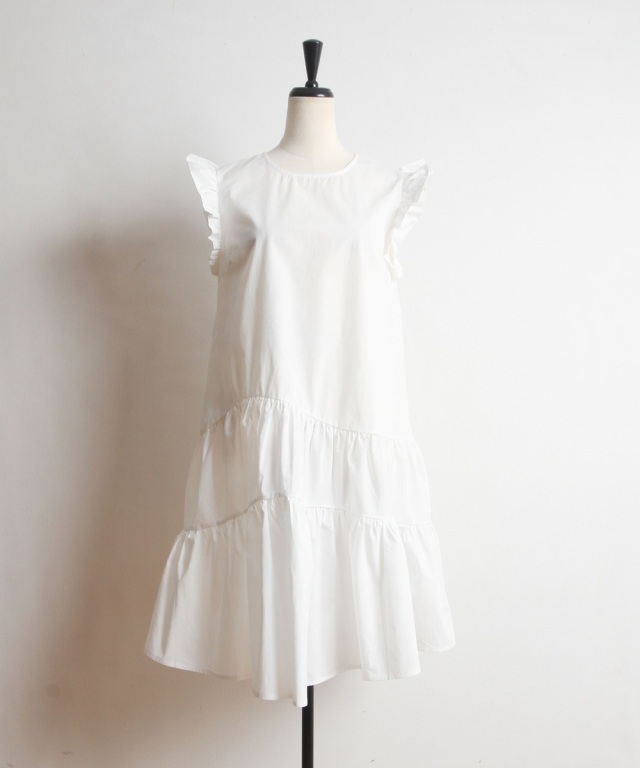 高田麻紀子さんコラボ】ラウンドギャザーシャツワンピース