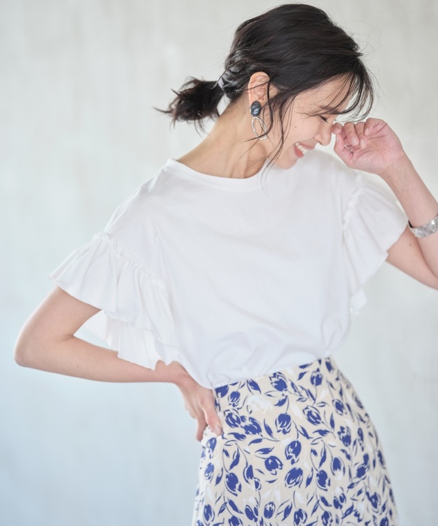 フリルスリーブTシャツ《2021 SUMMER STYLE 》