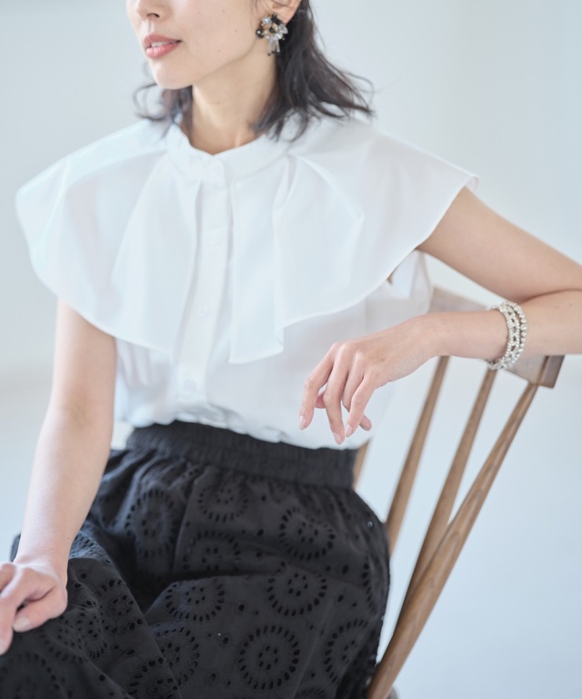 フレアビッグカラーブラウス《2021 SUMMER STYLE 》