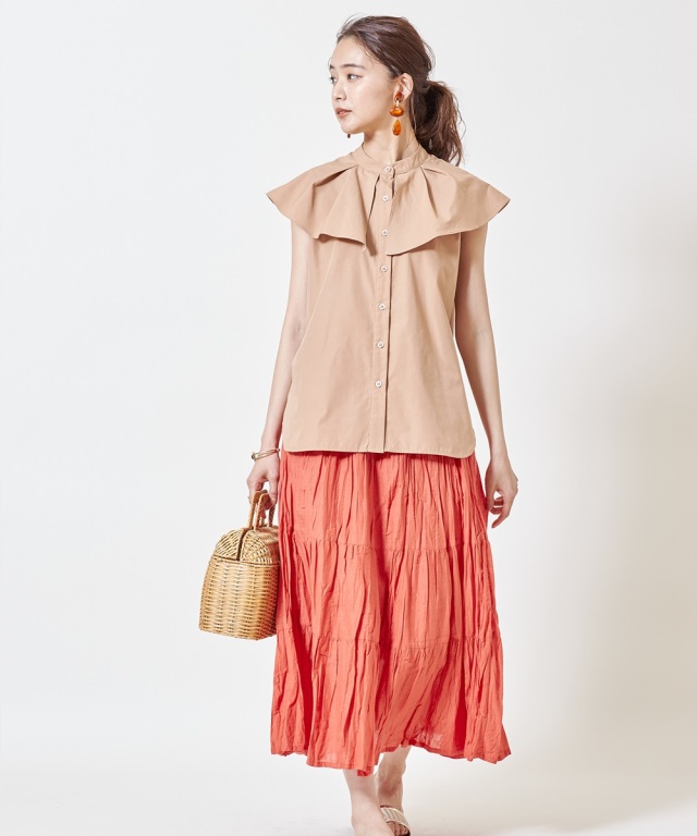 seyto ロングフリルビックカラーシャツ seyto long frill big collar