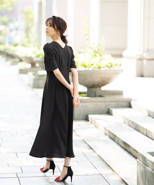 スタイルアップフレアワンピース《Occasion Dress》