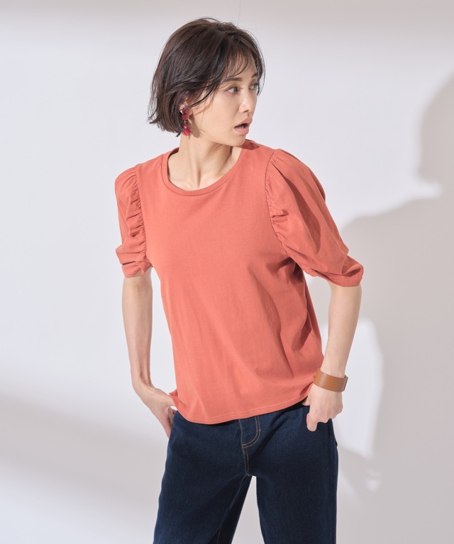 袖ボリュームTシャツ