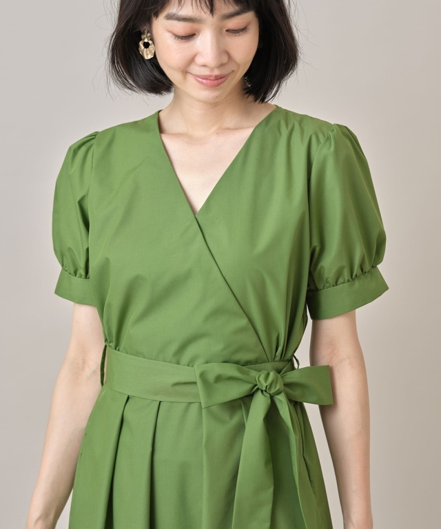 成瀬愛里さん着用】カシュクールアシメティアードワンピース