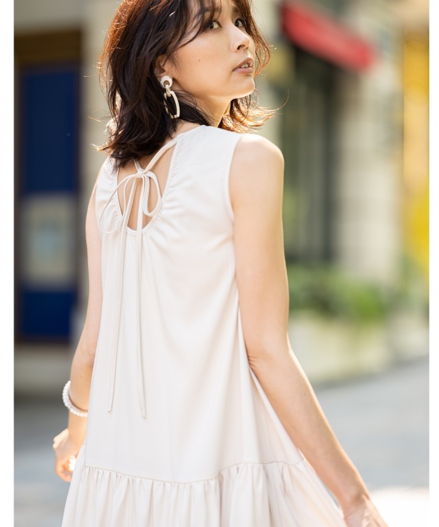 3枚セット Tシャツ、ワンピース バックリボンマットサテンワンピース 《Occasion Dress》