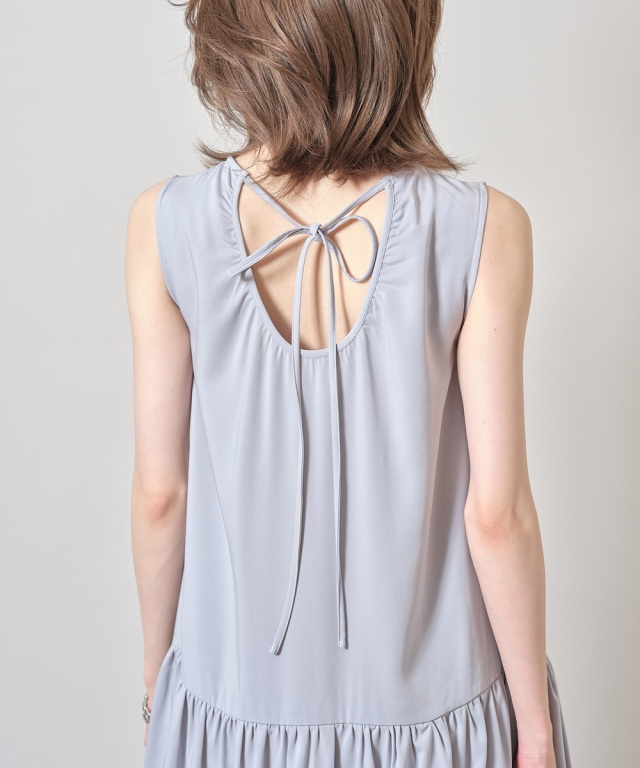 バックリボンマットサテンワンピース 《Occasion Dress》