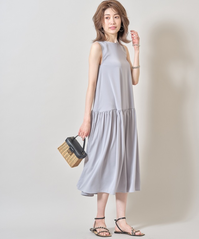 #seasideさま専用 バックリボンマットサテンワンピース 《Occasion Dress》