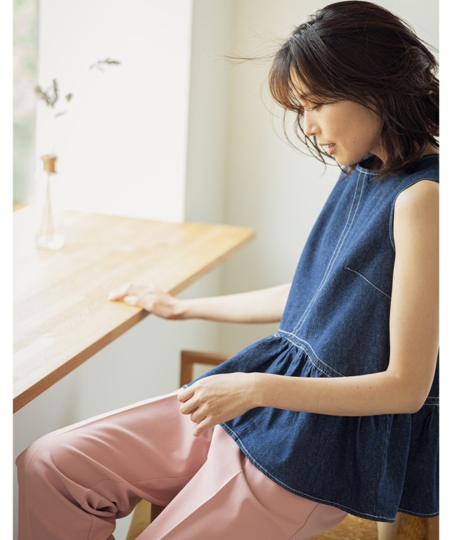 デニムペプラムトップス - ブルー - Kids | H&M JP