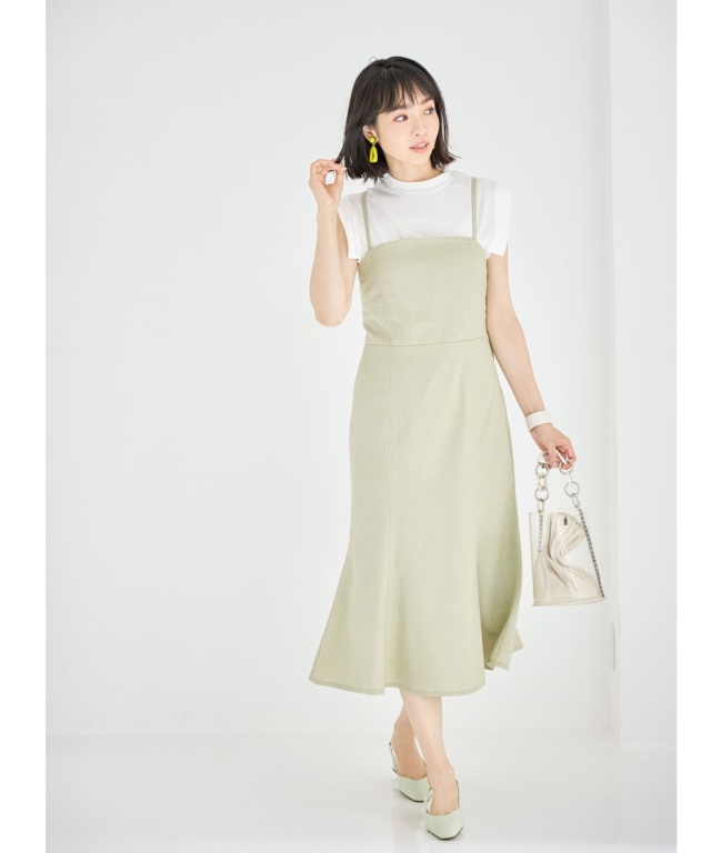 Tシャツマーメイドキャミドレスセット