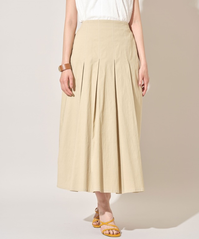 ステッチ入りツイルタックスカート