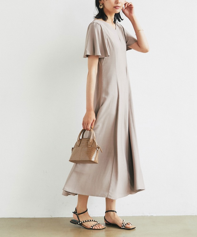 成瀬愛里さん着用】前後2WAYフレアスリーブワンピース 