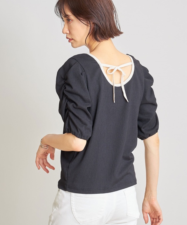 シャーリング使いプルオーバー シャーリングチュール使いプルオーバー（Tシャツ/カットソー