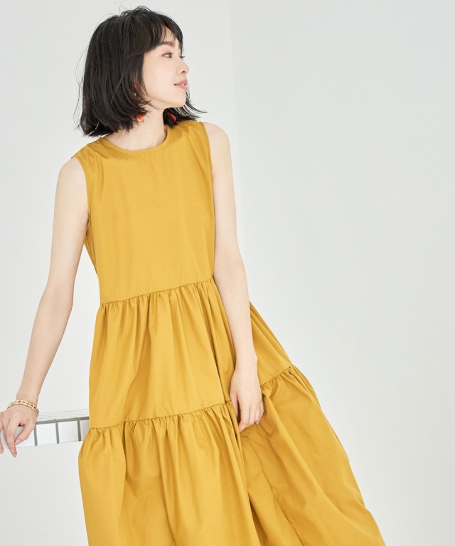 miyuko　normmentノーメント　ティアードワンピース　IENA mizuiro ind ピグメントダイギャザーネックワンピース