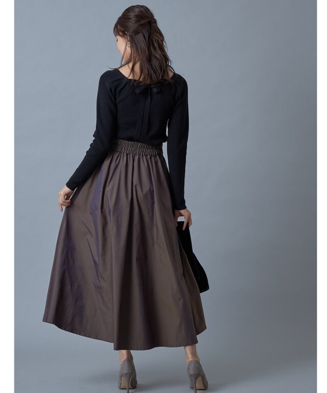 バックリボンニットプルオーバー