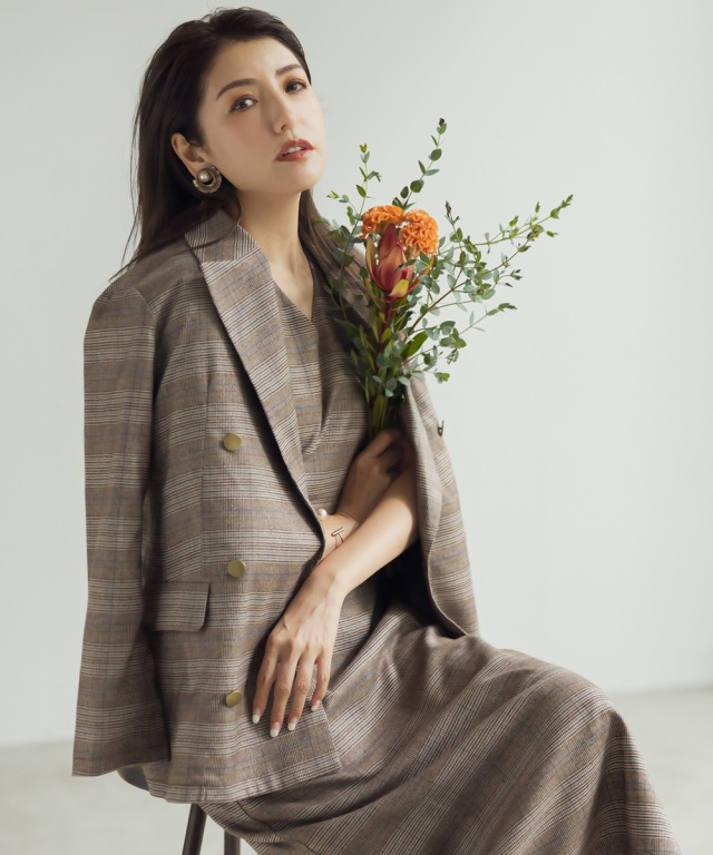 《美香さんコラボ》グレンチェックジャケット 《美香さんコラボ》グレンチェックジャケット