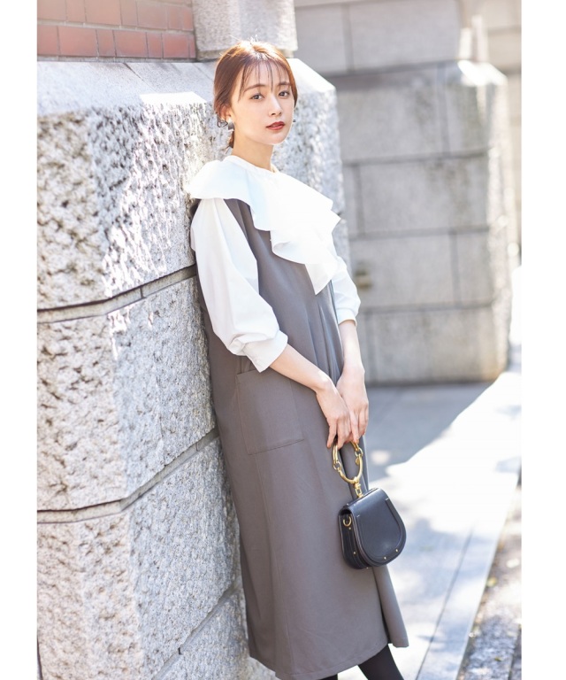 【未使用】店頭さとちゃん箱付き 前後2WAYフリルケープシャツ