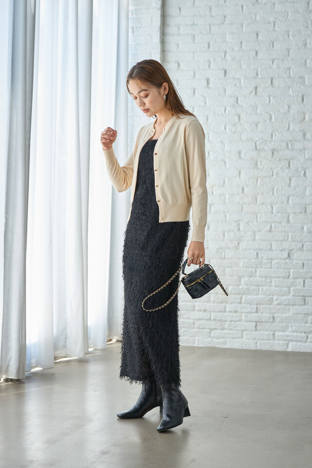 カラーカーディガン