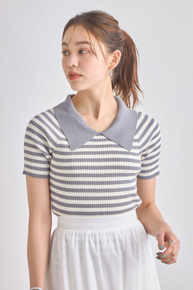 ビッグカラーニットプルオーバー《WINTER KNIT COLLECTION》