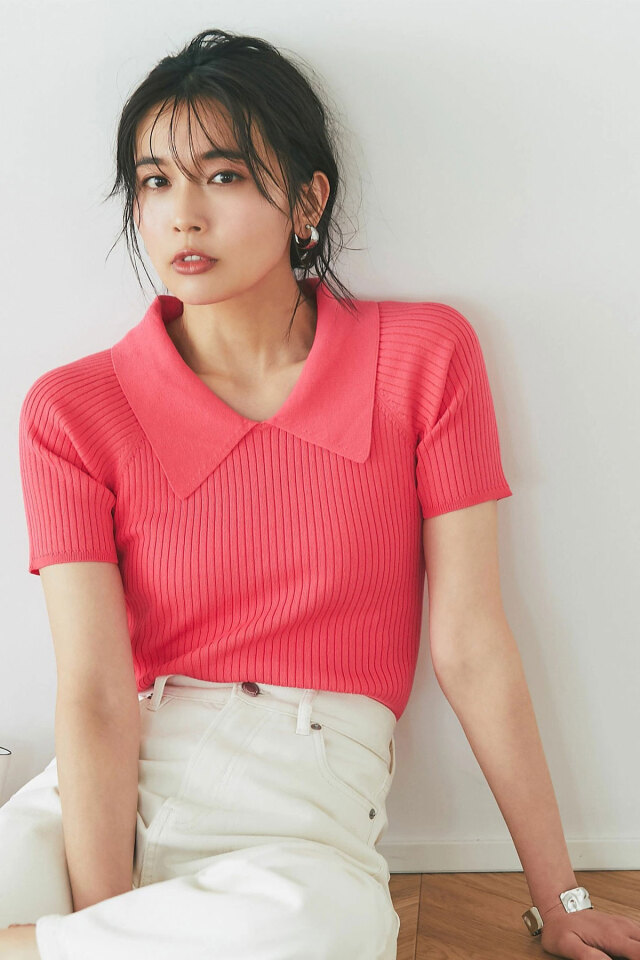 Drawer プルオーバー ビッグカラーニットプルオーバー《WINTER KNIT COLLECTION》