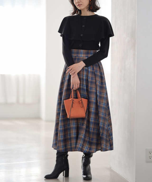 【定価7万円】春♡チェックタフタブルゾン ジャケット スカート　セットアップ 7days Life Styling セレモニースーツ セットアップ 「洗える