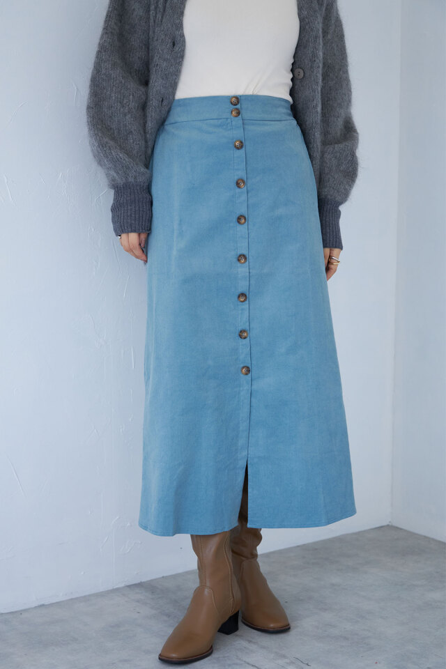 スリムコーディロイAラインスカート