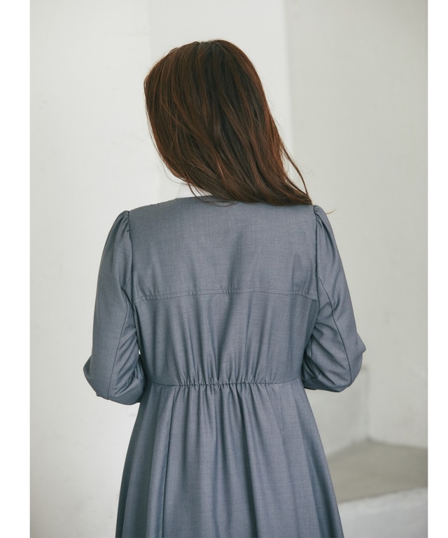 高田麻紀子さんコラボ》バイカラータックワンピース