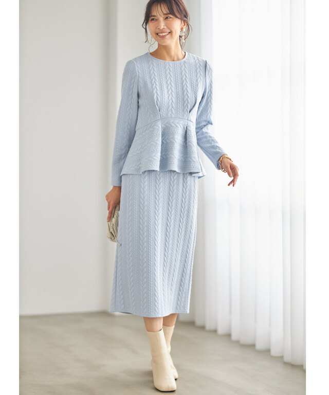 SALE!【BCBG MAXAZRIA】ジャカード ペプラム カットソー SALE!【BCBG MAXAZRIA】ジャカード ペプラム カットソー (BCBG
