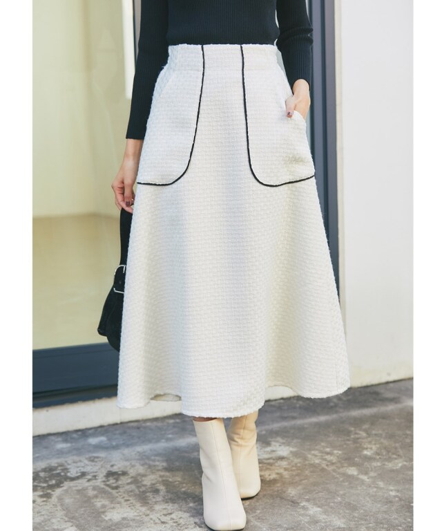 ツイードフレアスカート《WINTER KNIT COLLECTION》