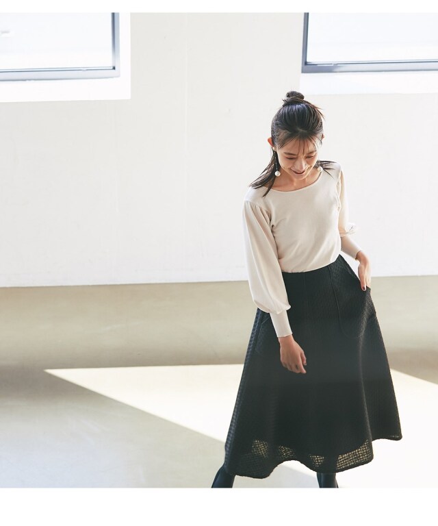 ツイードフレアスカート《WINTER KNIT COLLECTION》