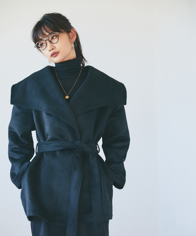 ダブルフェイスショートコート トレンドアイテムでつくる 着映えコーデ