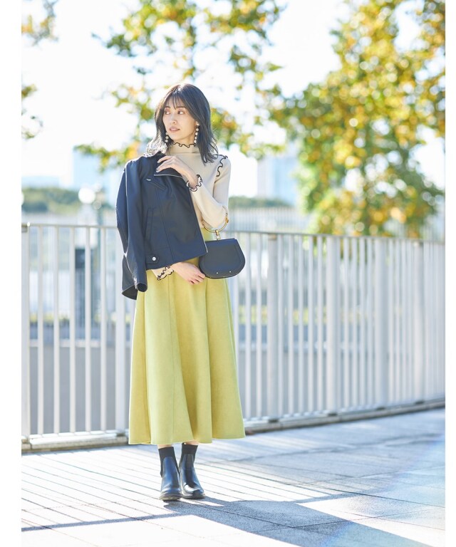 新品☆　エコスエードフレアスカート エコスウェードフレアスカート