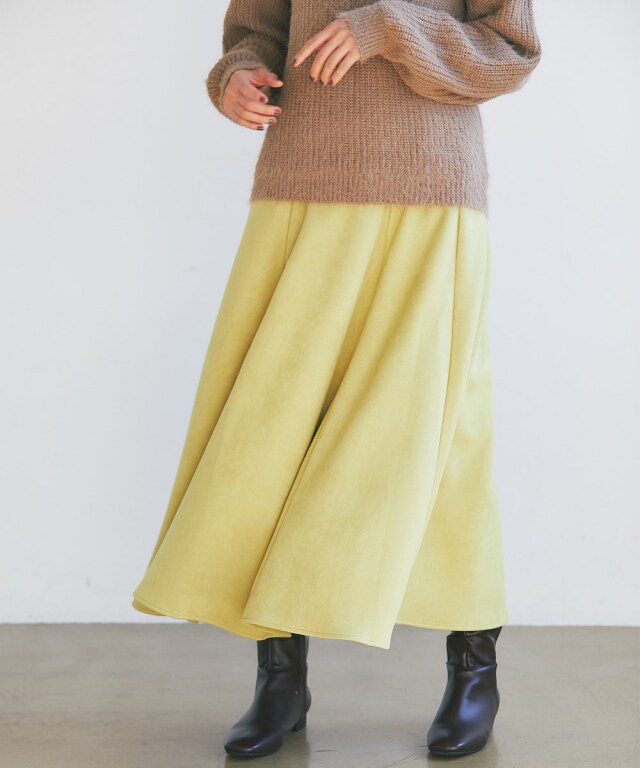 新品☆　エコスエードフレアスカート エコスウェードフレアスカート