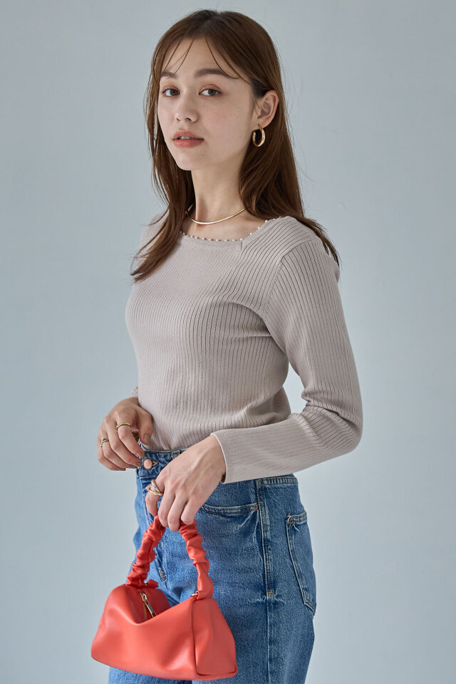 【新品未使用】バースデーバッシュ前後2wayドットトップス LOU PEARL SLEEVE TOPS - BIRTHDAY BASH
