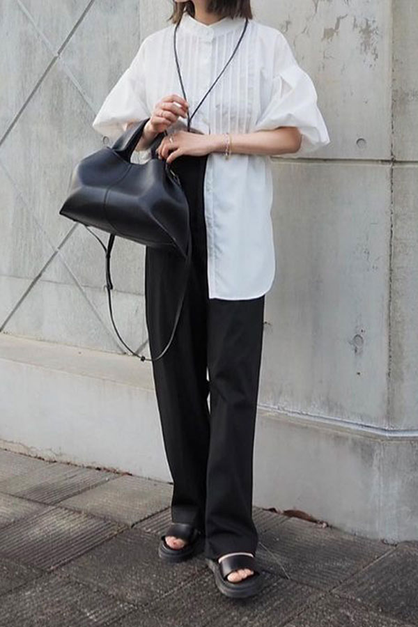 フェリック メモリードビーピンタックブラウス シャツ 総柄 長袖 2 ブラック Lace Ladies ブラウス シャツ バイカラー ピンタック ティア