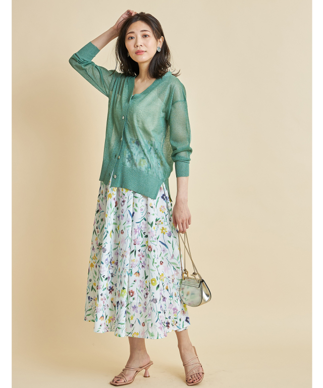 Ayaさん着用】ラメシアーカーディガン 