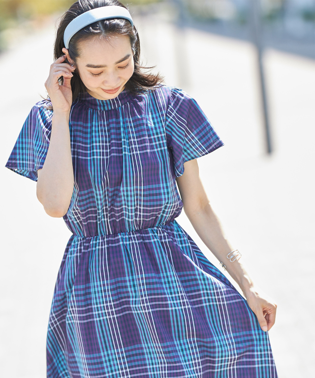 先染めマドラスチェックワンピース※一部店舗のみ入荷