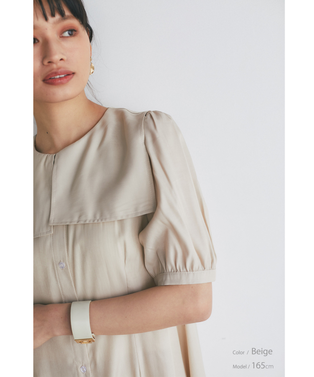 スクエアカラーワンピース