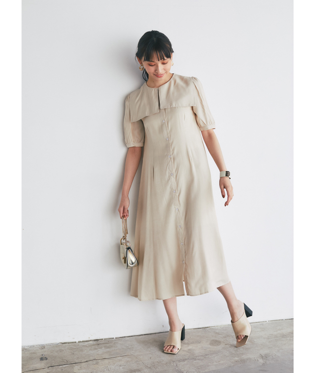 スクエアカラーワンピース