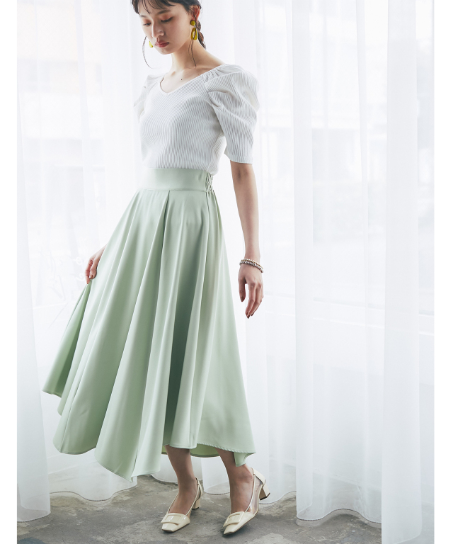 イレギュラーヘムスカート 