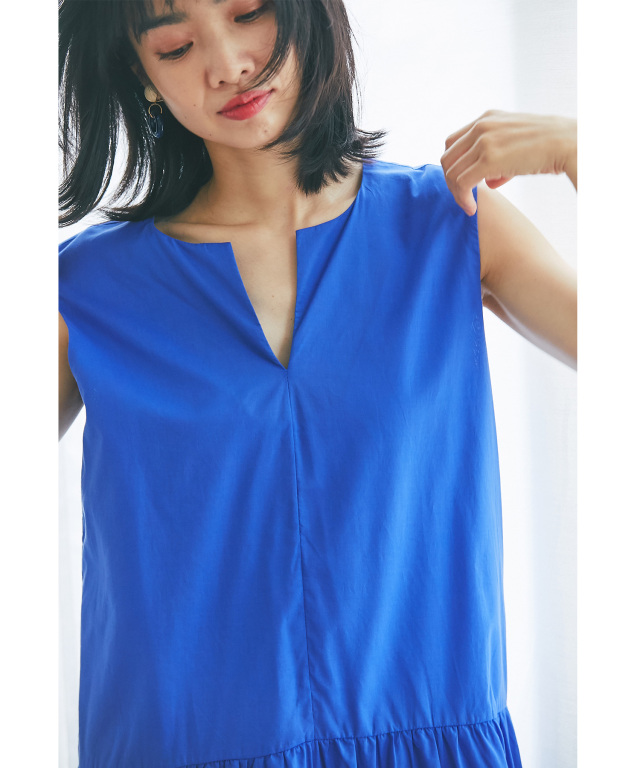 コットンティアードワンピース